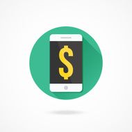 Vector Smartphone and Dollar Sign Icon