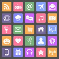Set of social media icons N4