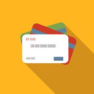 Credit card flat icon