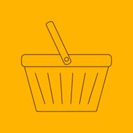 shopping basket line icon N5