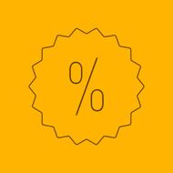 Discount label line icon