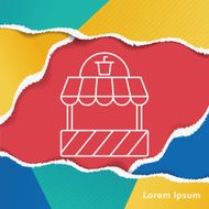 shopping store line icon N3