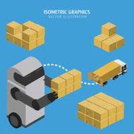 Warehousing process Vector infographics N3