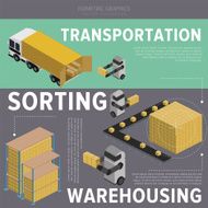 Warehousing process Vector infographics N7
