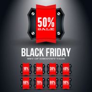 Black friday sale label with percents N2