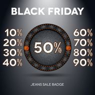 Black friday sale label with percents N4