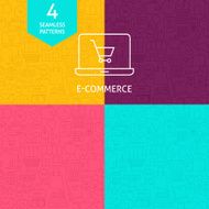 Thin Line Art Business E-Commerce and Finance Pattern Set N2