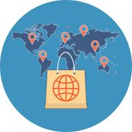 International Sale concept Flat design