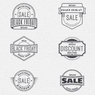 Black friday sale insignia and labels for any use N4