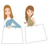 Woman having a shopping bag