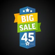 Big sale 45 percent badge Vector illustration N2