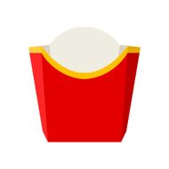 Vector empty packaging for french fries N2