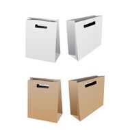 Paper bags mock up cut center