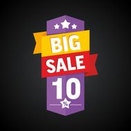 Big sale 10 percent badge Vector illustration N2