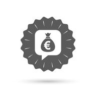Money bag sign icon Euro EUR currency N3