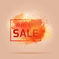 Card with colorful splashes Autumn sale N2