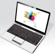 Online Shopping Laptop top right view