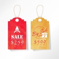 Light red brown pastel tag on christmas holiday N2