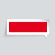 Empty label vector speech bubble N6