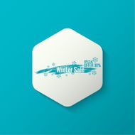 Hexagon with brushstroke