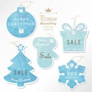 Light blue pastel tag on christmas holiday N2