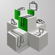 Abstract Shop Interior Illustration