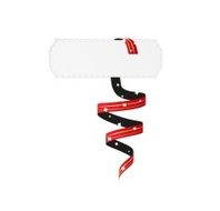 white price tag and red ribbon N2