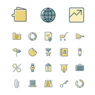 Thin line icons for business finance and banking N2