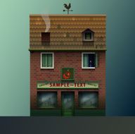 cute realistic shop or cafe