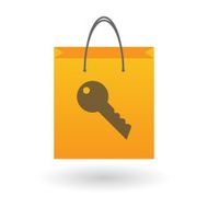Shopping bag with a key icon N2