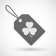 Shopping label icon with a clover N2