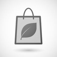 Shopping bag icon with a leaf N2