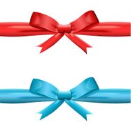 Set of ribbon satin bows