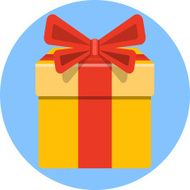Gift Box Flat Icon