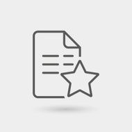 favorite list thin line icon