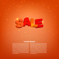 Sale on a red background with text Design element Vector