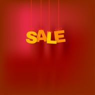 Red background with sales Vector illustration N2