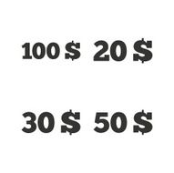 Money in Dollars icons Hundred fifty USD