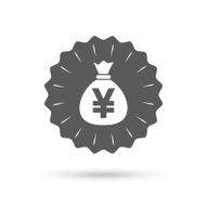 Money bag sign icon Yen JPY currency N3