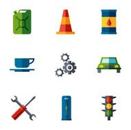 Fuel pump gas station icons N2