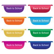 Back to school tag label badge sign horizontal N2