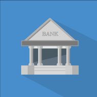 Bank icon flat vector illustration N2