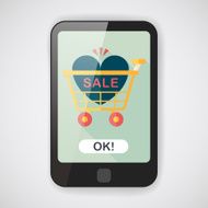 Valentine's Day SALE flat icon with long shadow eps10