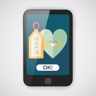 Valentine's Day SALE flat icon with long shadow eps10 N5