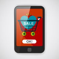 Valentine's Day SALE flat icon with long shadow eps10 N6