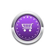 Shopping Circular Vector Purple Web Icon Button