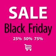 SALE Black Friday symbol on a pink background N2