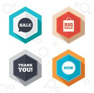 Sale speech bubble icon Thank you symbol N6