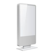 Realistic light box template on white background N2