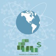 International finance world map global money america business N2